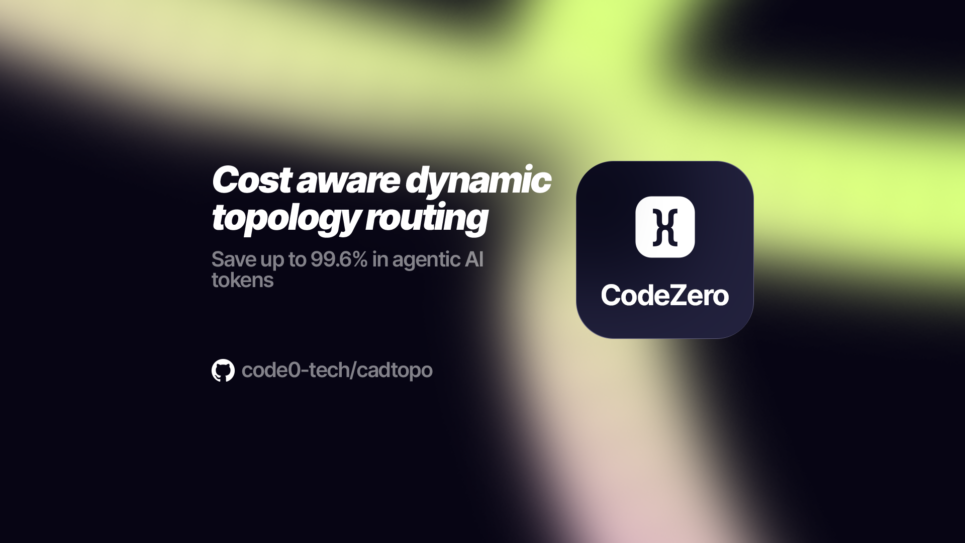 Cadtopo multi model agentic AI framework that saves up to 99.97% tokens